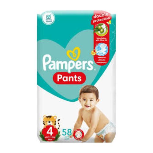 Pampers Pants Diapers - Size 4 – From 9Kg To 14kg – 58 Diapers