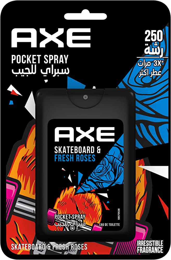 axe spray pocket skateboard Body Spray for Men 17ml