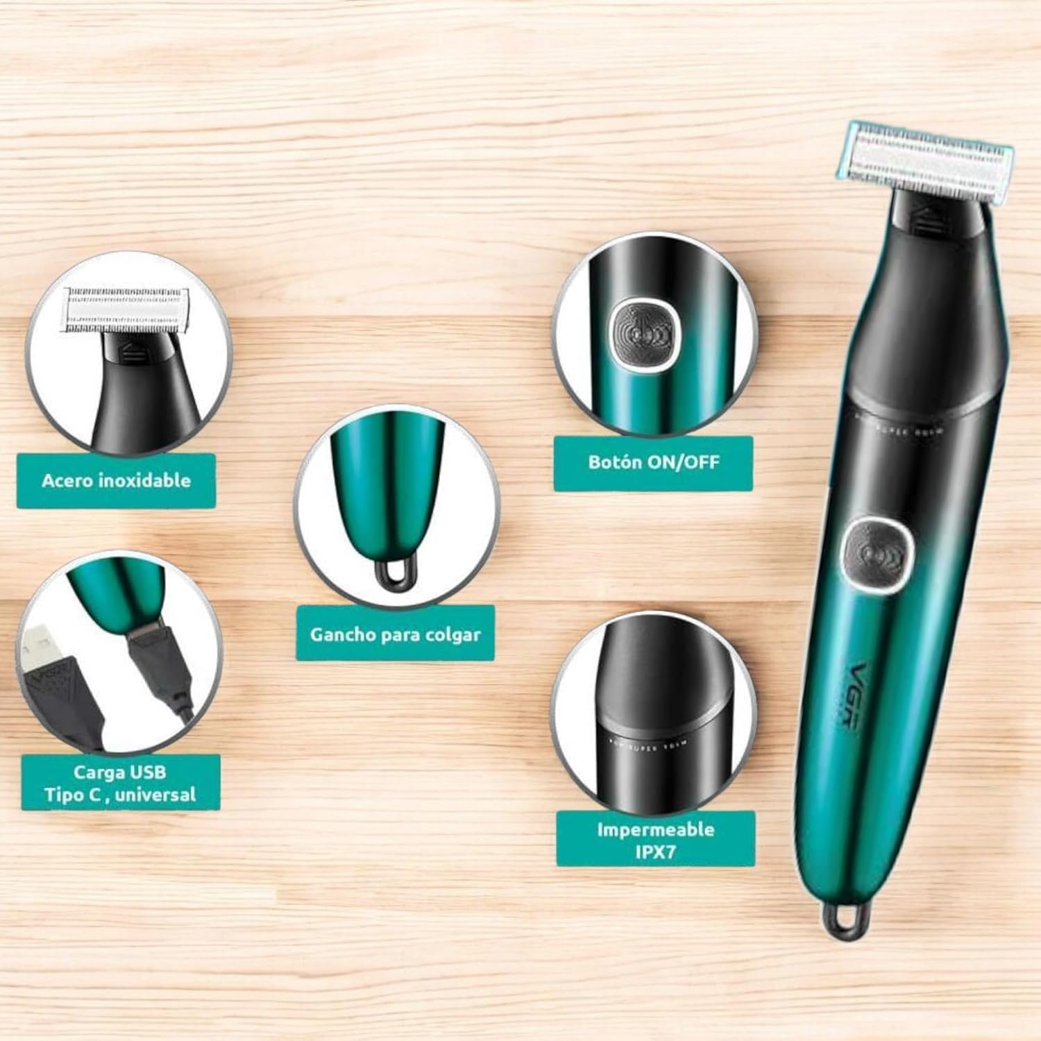 VGR V-339 ماكينة حلاقة احترافية لاسلكية قابلة للشحن - متعددة الألوان