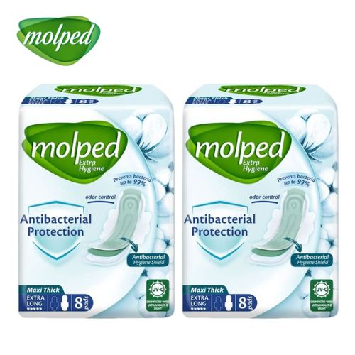 Molped Maxi EXTRA LONG Antibacterial , 8+8 Pads