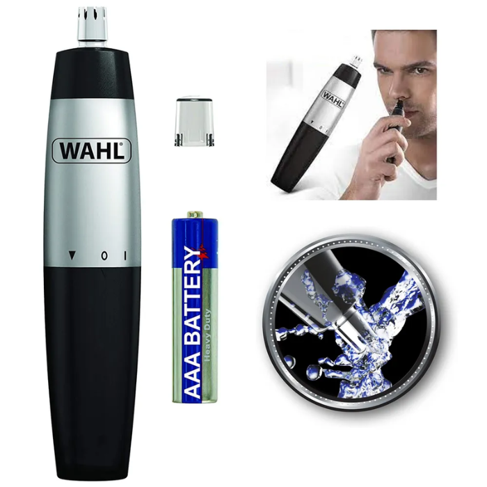 WAHL | وال ماكينة تشذيب شعر الأنف والأذن 135-5642 (ضمان سنتين) بطارية AA