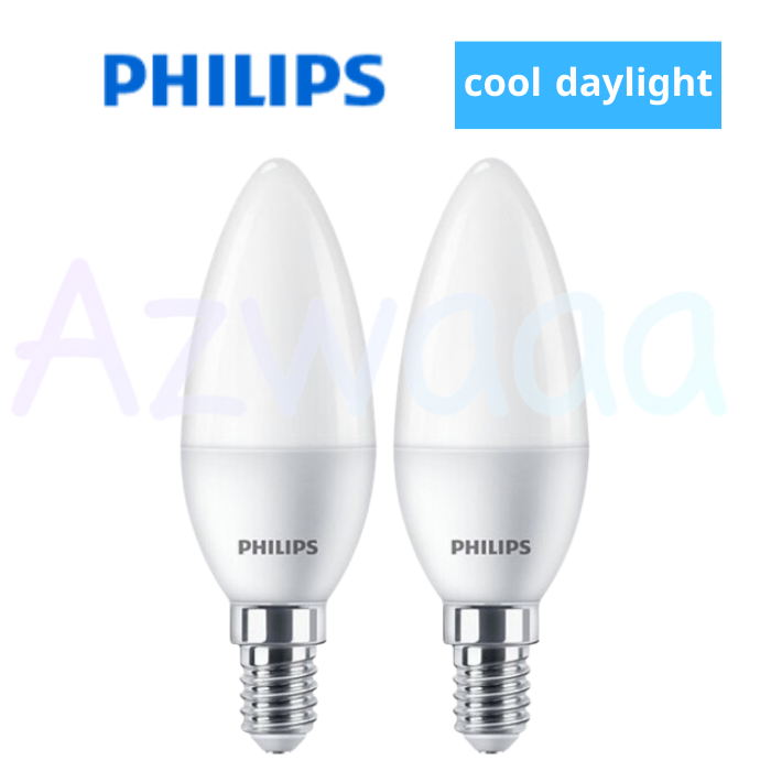Philips | فيليبس ستار ليد، 6 واط 600 لوم، ضوء نهاري بارد، 2 قطعة