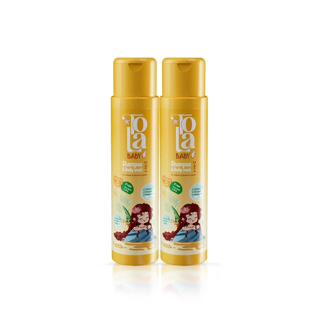 شامبو تولا للاطفال للجسم و الشعر - قطعتين  TOLA 2in1 shampoo & baby wash 250ml*2