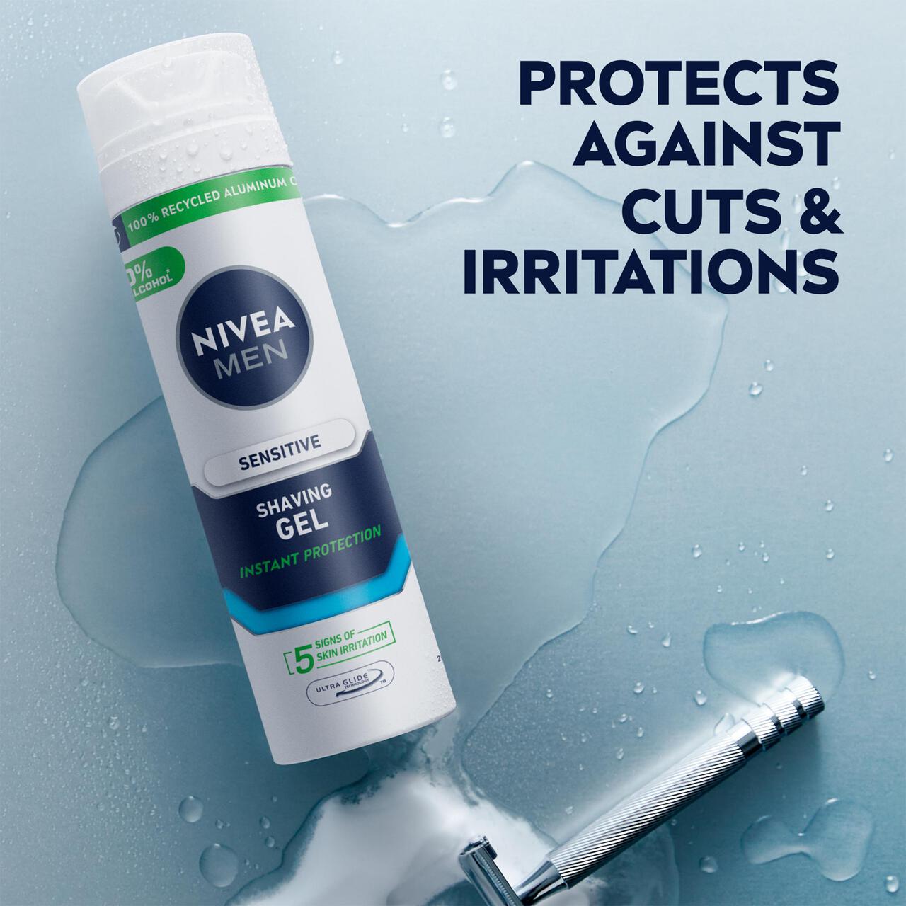 NIVEA | جل الحلاقة للبشرة الحساسة من نيفيا - حماية فورية - 200 مل