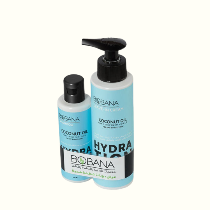بوبانا لیڤ-ان کریم بزيت جوز الهند 200 مل + هدية شامبو بزيت جوز الهند 100 مل