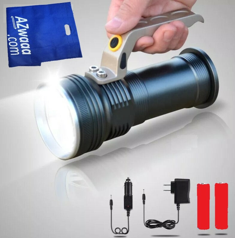 LED | Handheld Flashlight - 8000 Lumen  كشاف محمول قابل للشحن 