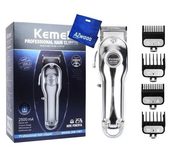 Kemei | KM 1987 | Hair clipper,4comb, cord/cordless ماكينة حلاقة الشعر