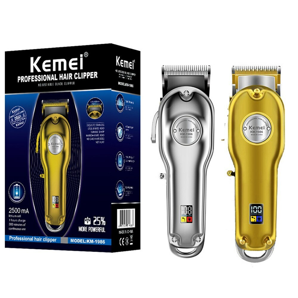 Kemei | KM 1986 | Hair clipper,4comb, cord/cordless ماكينة حلاقة الشعر