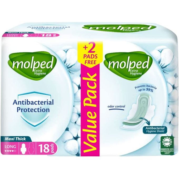 Molped Molped Maxi LONG antibacterial , 18 Pads