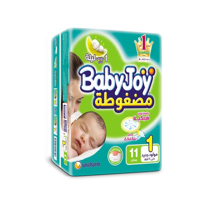 Babyjoy Newborn Baby Diapers - Size 1 - 11 Diapers