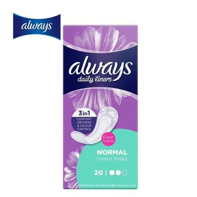 Always Always daily NORMAL comfort protect, fresh Scent , 20 Pads