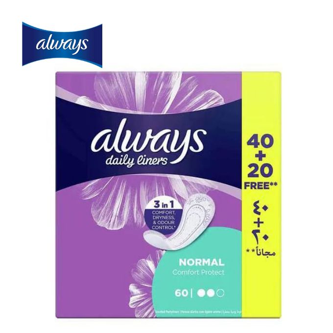 Always daily NORMAL comfort protect, 60 Pads