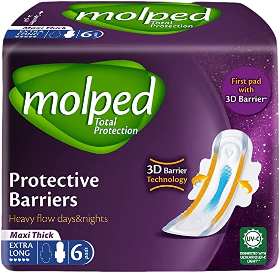 Molped extra long maxi thick Pack of 6 Pieces