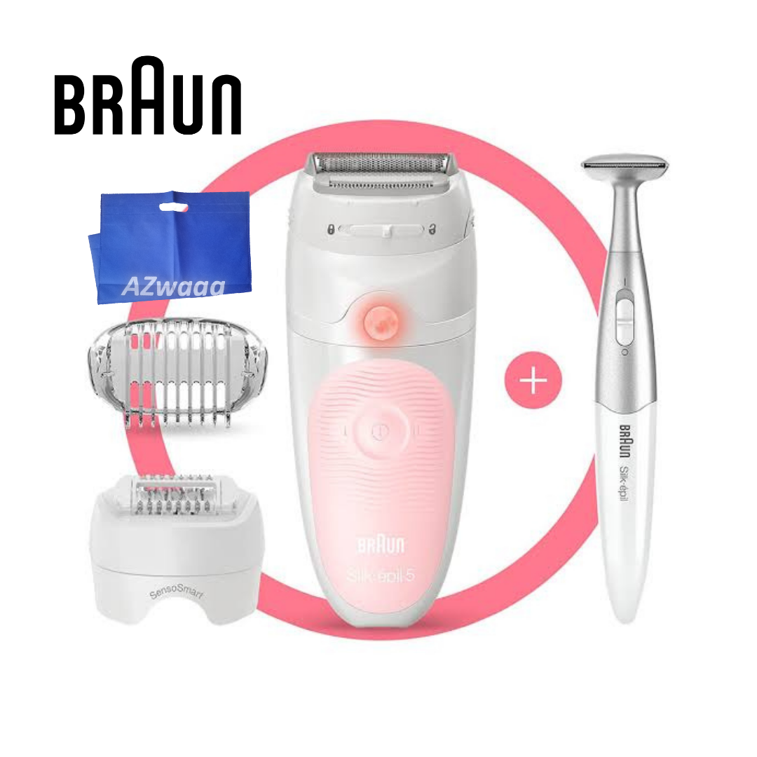 Braun Silk-épil 5 Wet & Dry Epilator SE5820 - ماكينة براون لازالة شعر السيدات للاستخدام الجاف ومع الماء