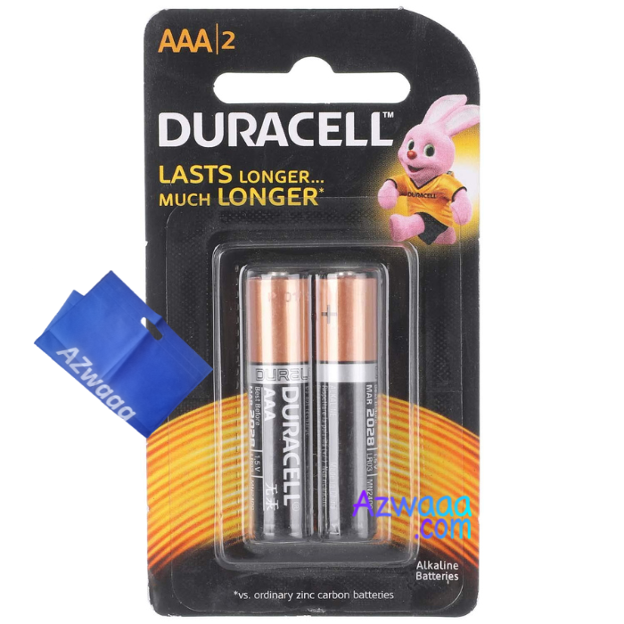 Duracell Battery AAA Alkaline ,1.5v ,2 Batteries