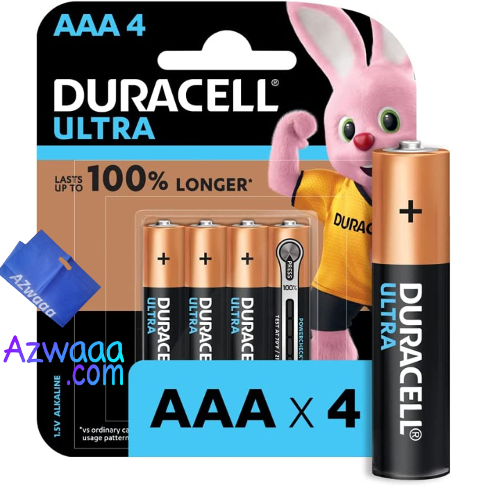 DURACELL ULTRA Battery AAA Alkaline ,1.5v ,4 Batteries
