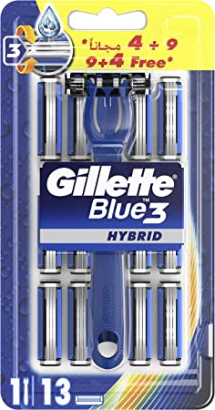 Gillette Blue 3 Smart Razor Blade Refills, 13 Count