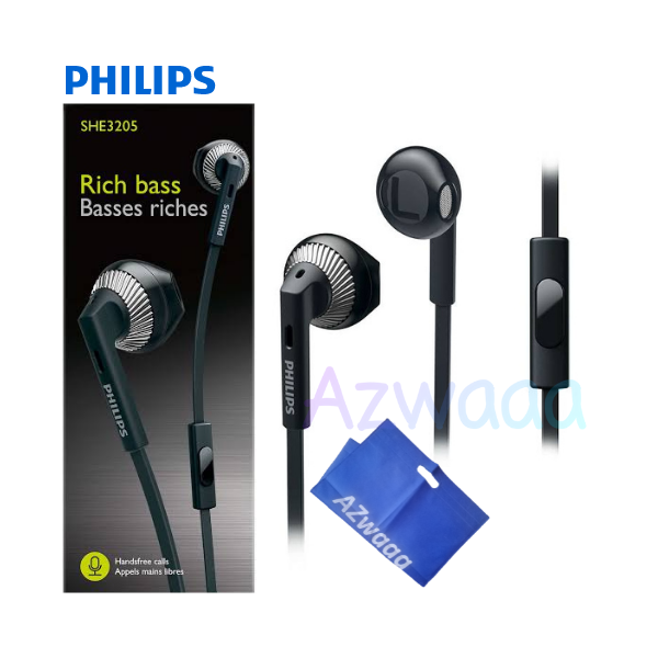 Philips | SHE 3205 BK |  Mic  سماعات داخل الأذن