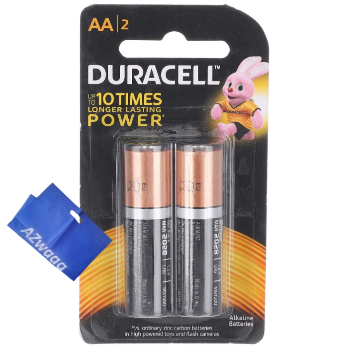 Duracell Batteries AA Alkaline ,1.5v ,2 Batteries