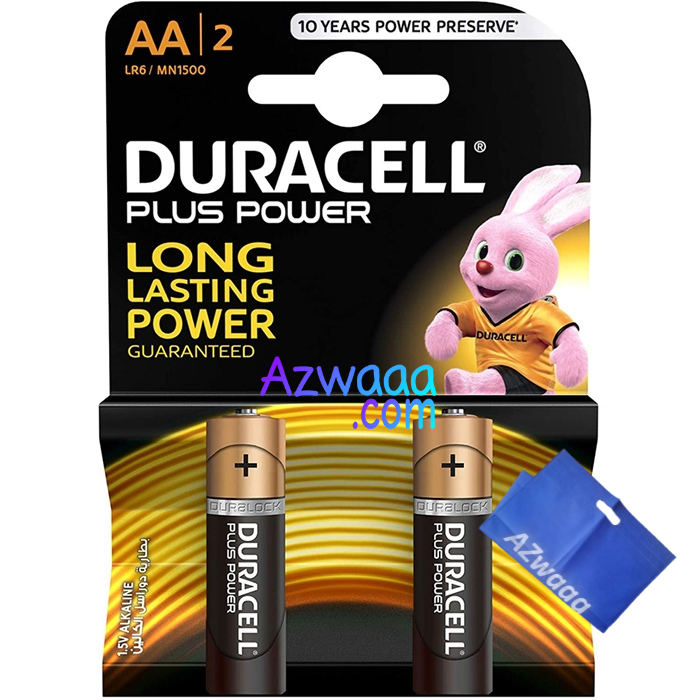 DURACELL PLUS POWER Batteries AA Alkaline ,1.5v ,2 Batteries