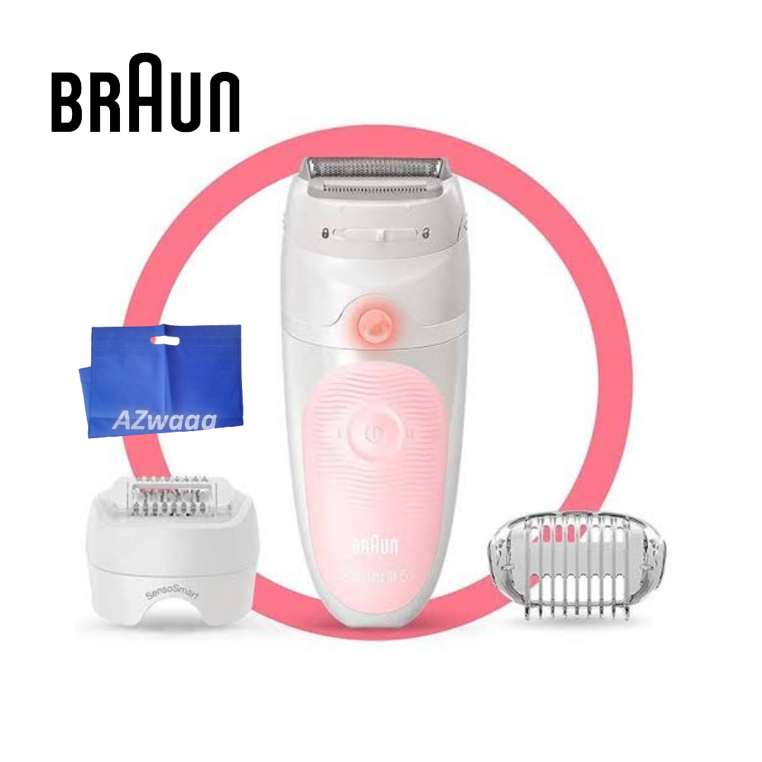 Braun Silk-épil 5 Wet & Dry Epilator SE5620 - ماكينة براون لازالة شعر السيدات للاستخدام الرطب والجاف