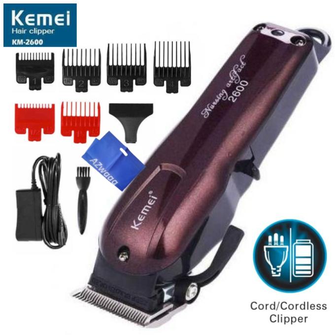 Kemei | KM 2600 | Hair clipper,6comb, cord/cordless ماكينة حلاقة الشعر